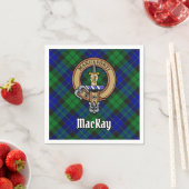 Clan MacKay Wapen over Tartan Servet (Insitu)