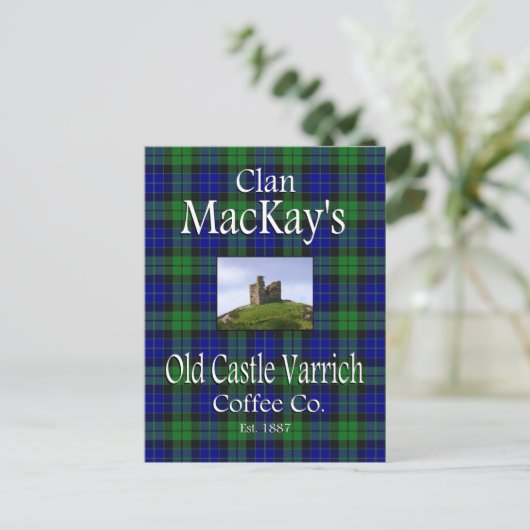 Clan MacKay's Old Castle Varrich Coffee Co. Briefkaart (Staand voorkant)