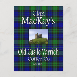 Clan MacKay's Old Castle Varrich Coffee Co. Briefkaart