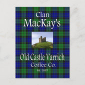 Clan MacKay's Old Castle Varrich Coffee Co. Briefkaart (Voorkant)