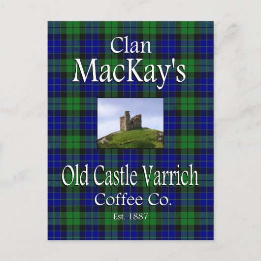 Clan MacKay's Old Castle Varrich Coffee Co. Briefkaart (Voorkant)