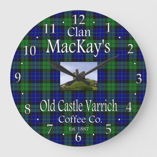 Clan MacKay's Old Castle Varrich Coffee Co. Grote Klok (Voorkant)