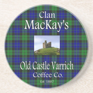 Clan MacKay's Old Castle Varrich Coffee Co. Zandsteen Onderzetter