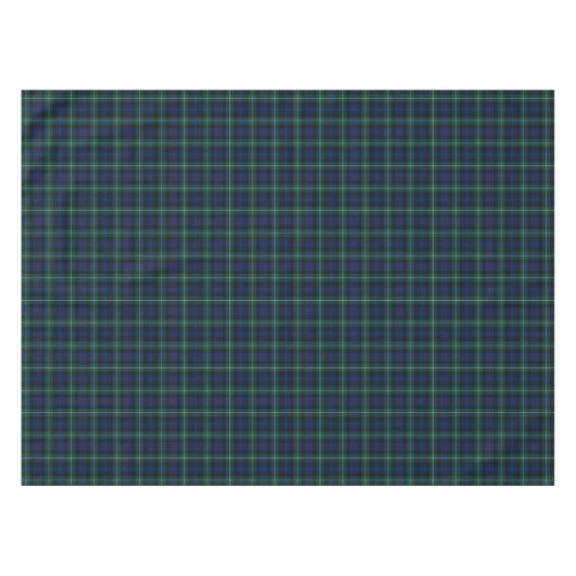 Clan Mackenzie Blauw en Groen Schots Tartan Tafelkleed (Voorkant (Horizontaal))