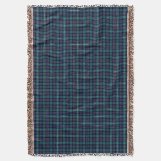 Clan Mackenzie Blauw en Turquoise Modern Tartan Deken (Voorkant Verticaal)