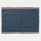 Clan Mackenzie Blauw en Turquoise Modern Tartan Deken (Voorkant)