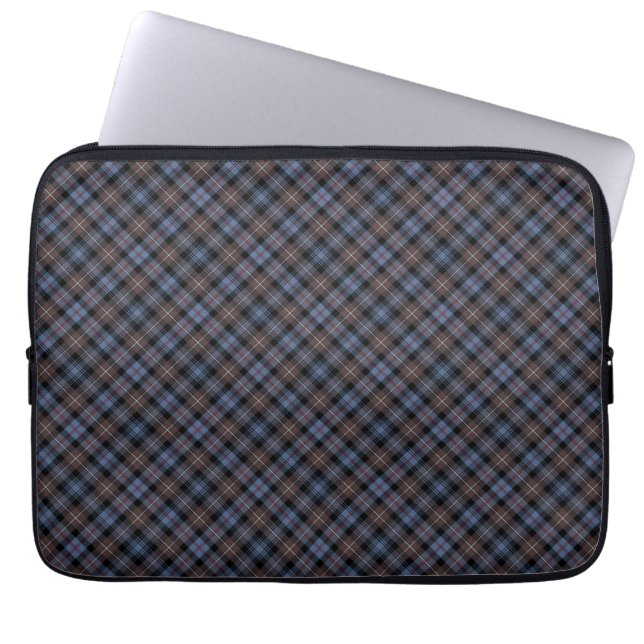 Clan Mackenzie Brown and Blue Reproduction Tartan Laptop Sleeve (Voorkant)