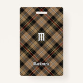 Clan MacKenzie Brown Hunting Tartan Badge (Voorkant)