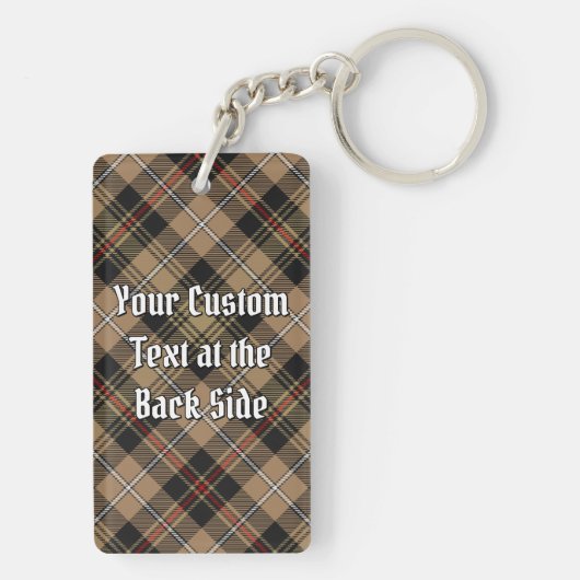 Clan MacKenzie Crest AcrylSleutelhanger Sleutelhanger (achterkant)