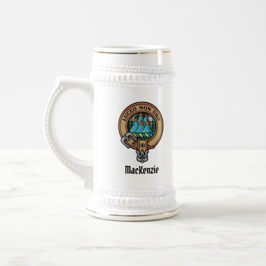 Clan MacKenzie Crest Beer Stein Bierpul (Links)