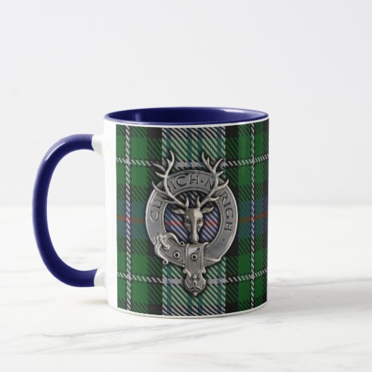 Clan MacKenzie Crest & Dress Tartan Mok (Links)