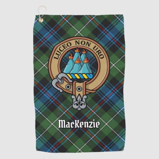 Clan MacKenzie Crest Golf Towel Golfhanddoek (Voorkant)