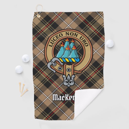 Clan MacKenzie Crest Golf Towel Golfhanddoek (Insitu)