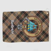 Clan MacKenzie Crest Golf Towel Golfhanddoek (Horizontaal)