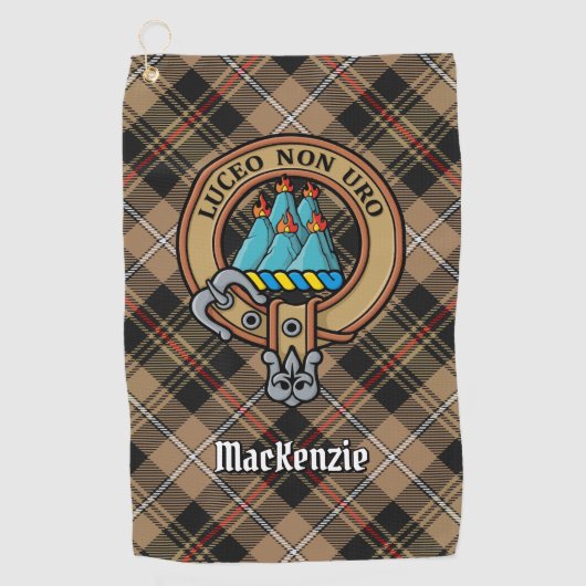 Clan MacKenzie Crest Golf Towel Golfhanddoek (Voorkant)