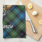 Clan MacKenzie Crest Kitchen Towel Theedoek (Quarter Fold)