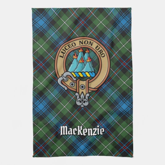 Clan MacKenzie Crest Kitchen Towel Theedoek (Verticaal)