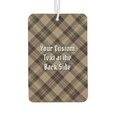 Clan MacKenzie Crest over bruine jacht Tartan Luchtverfrisser (Achterkant)