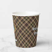 Clan MacKenzie Crest over bruine jacht Tartan Papieren Bekers (Links)