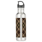 Clan MacKenzie Crest over bruine jacht Tartan Waterfles (Achterkant)