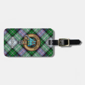 Clan MacKenzie Crest over Dress Tartan Bagagelabel (Voorkant horizontaal)