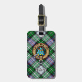Clan MacKenzie Crest over Dress Tartan Bagagelabel (Voorkant verticaal)