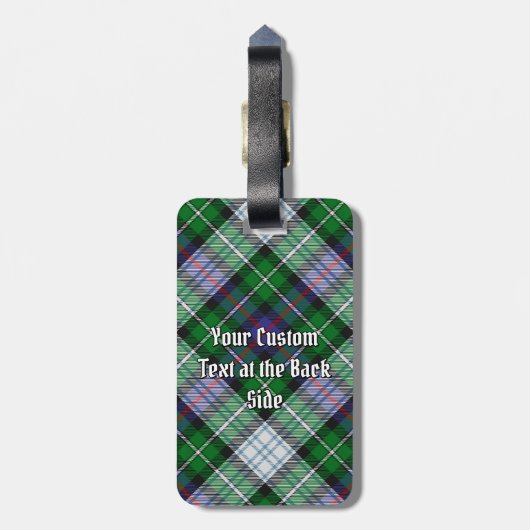 Clan MacKenzie Crest over Dress Tartan Bagagelabel (Achterkant verticaal)
