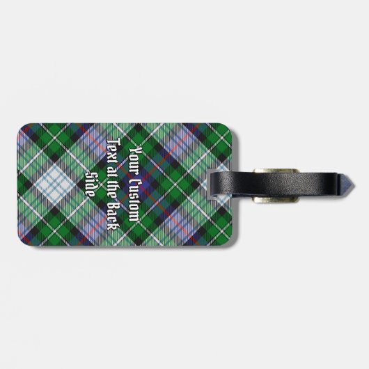 Clan MacKenzie Crest over Dress Tartan Bagagelabel (Achterkant horizontaal)
