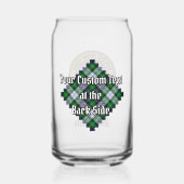 Clan MacKenzie Crest over Dress Tartan Blikvorm Glas (Achterkant)