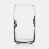 Clan MacKenzie Crest over Dress Tartan Blikvorm Glas (Rechts)