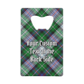 Clan MacKenzie Crest over Dress Tartan Creditkaart Flessenopener (Achterkant)