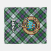 Clan MacKenzie Crest over Dress Tartan Fleece Deken (Voorkant (Horizontaal))