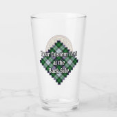 Clan MacKenzie Crest over Dress Tartan Glas (Achterkant)