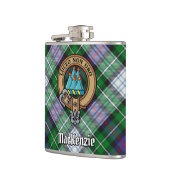 Clan MacKenzie Crest over Dress Tartan Heupfles (Links)