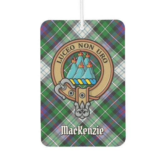 Clan MacKenzie Crest over Dress Tartan Luchtverfrisser (Voorkant)