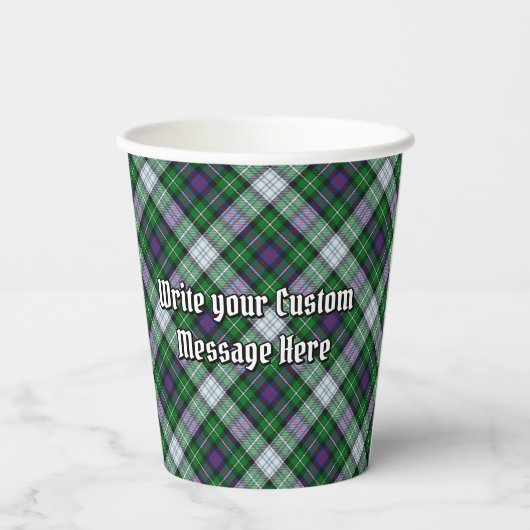 Clan MacKenzie Crest over Dress Tartan Paper Cups Papieren Bekers (Achterkant)