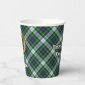 Clan MacKenzie Crest over Dress Tartan Paper Cups Papieren Bekers (Links)