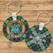 Clan MacKenzie Crest over Dress Tartan Sleutelhanger