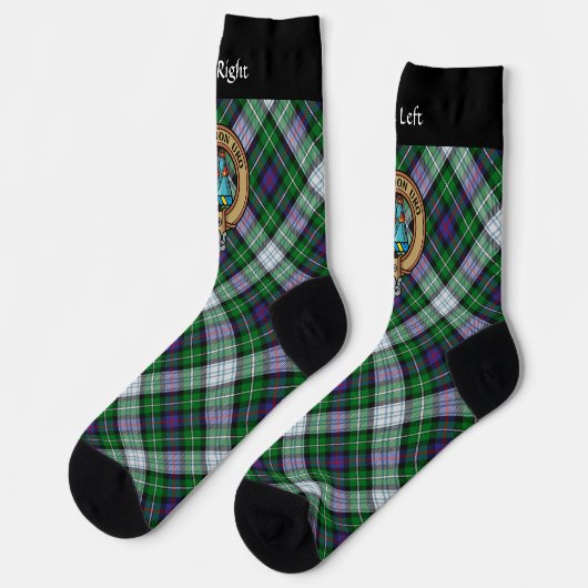 Clan MacKenzie Crest over Dress Tartan Socks Sokken (Links)