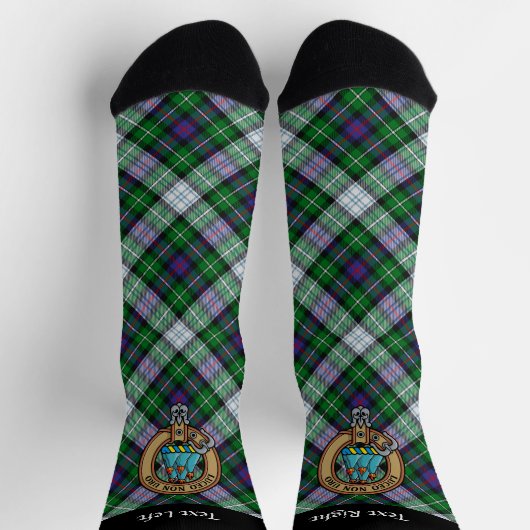 Clan MacKenzie Crest over Dress Tartan Socks Sokken (Top)
