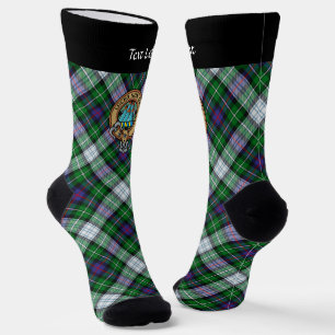 Clan MacKenzie Crest over Dress Tartan Socks Sokken