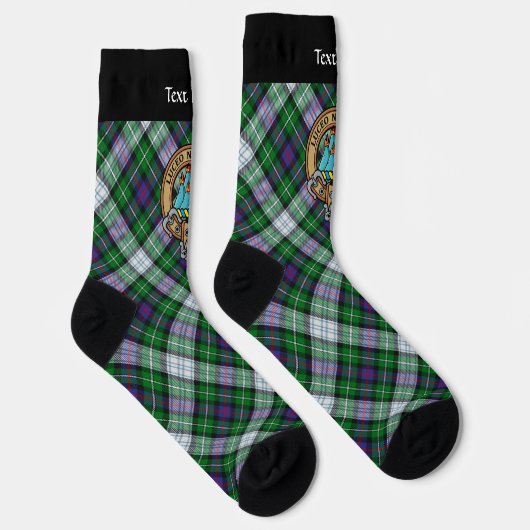 Clan MacKenzie Crest over Dress Tartan Socks Sokken (Rechts)