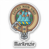 Clan MacKenzie Crest over Dress Tartan Sticker (Voorkant)