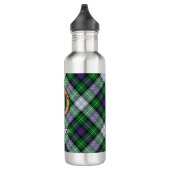 Clan MacKenzie Crest over Dress Tartan Waterfles (Rechts)