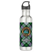 Clan MacKenzie Crest over Dress Tartan Waterfles (Voorkant)
