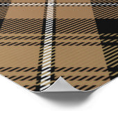 Clan MacKenzie Crest over jagen op Tartan Poster (Hoek)