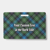 Clan MacKenzie Crest over Schotse Plaid Badge (Achterkant)