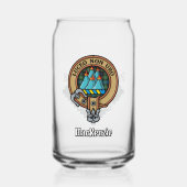 Clan MacKenzie Crest over Tartan Blikvorm Glas (Voorkant)