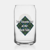 Clan MacKenzie Crest over Tartan Blikvorm Glas (Achterkant)