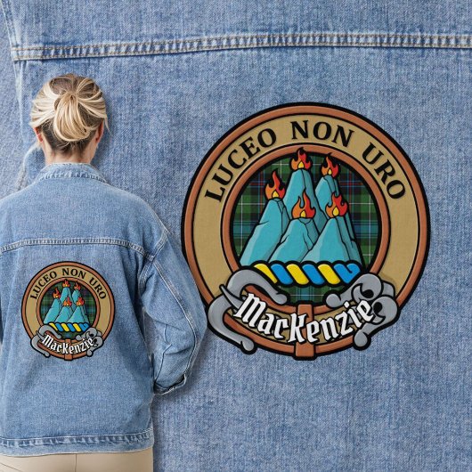 Clan MacKenzie Crest over Tartan Denim Jacket